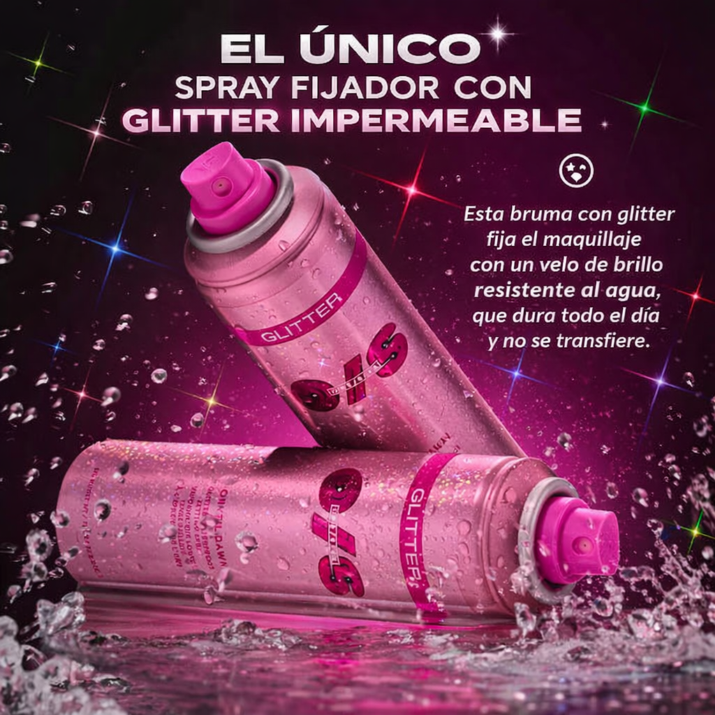 Fijador de maquillaje - On 'Til Dawn Glitter Waterproof Setting Spray