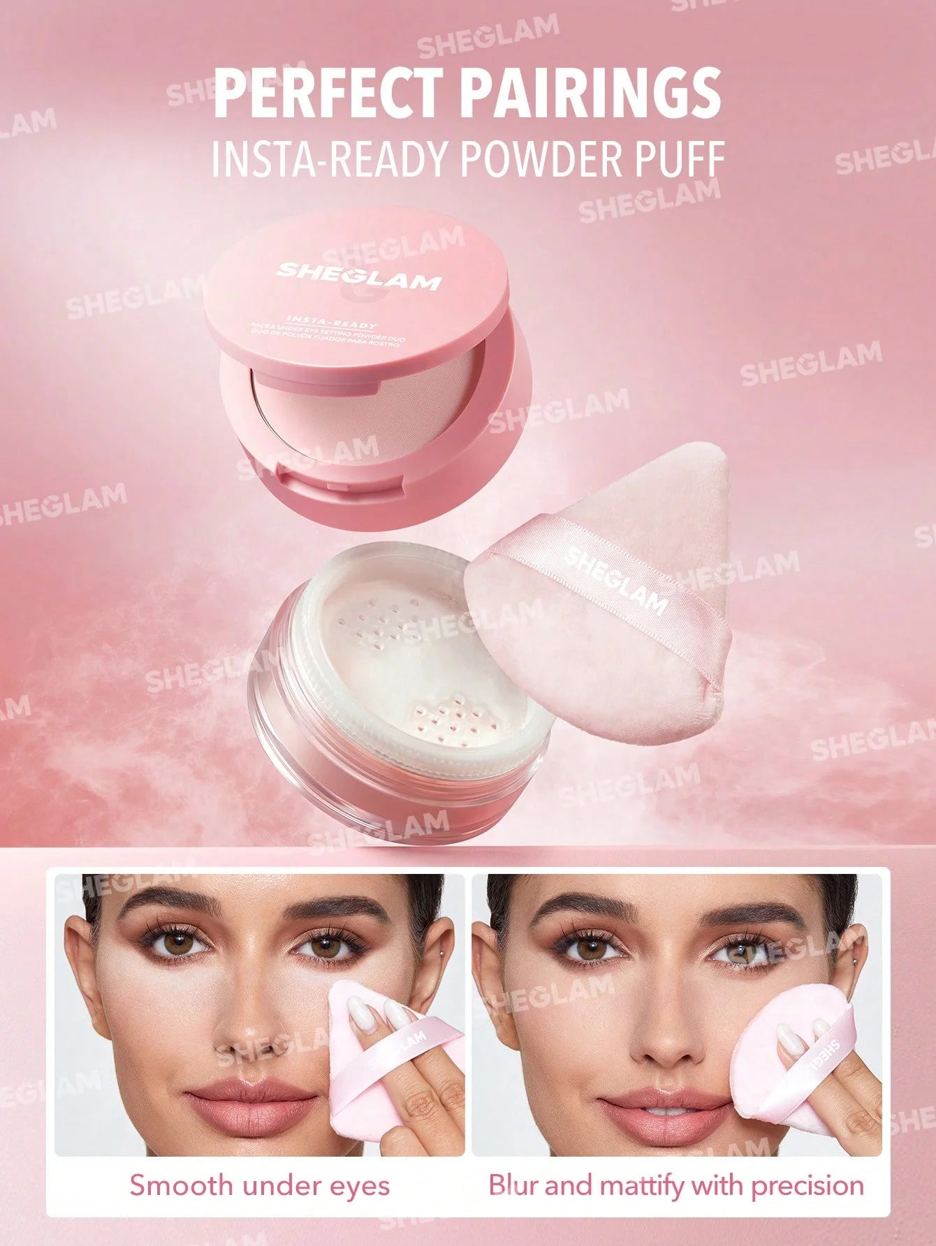 Polvo INSTA-READY FACE & UNDER EYE SETTING POWDER DUO - SHEGLAM