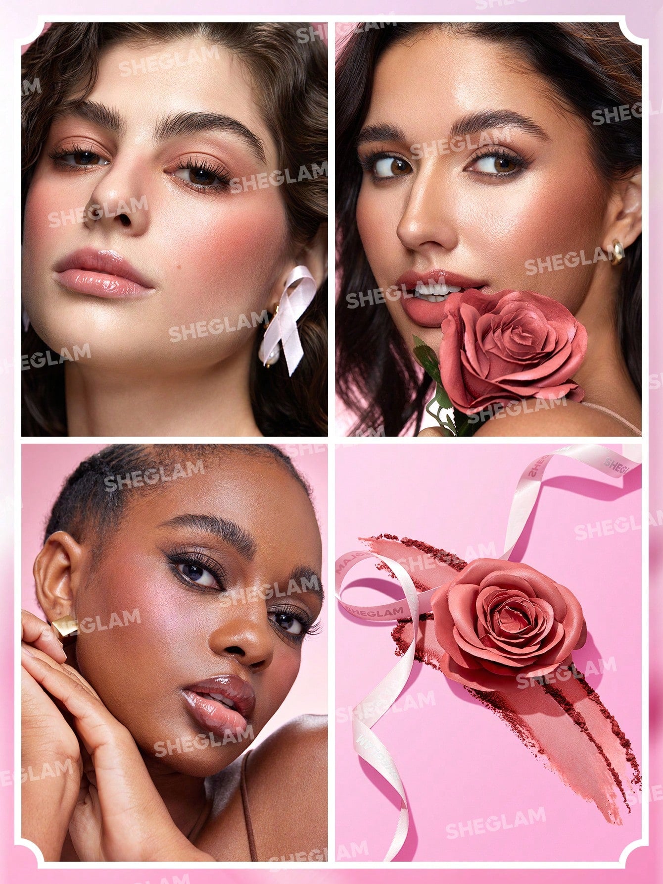 Rubor Compacto Pink Ribbon Rose Blush - SHEGLAM