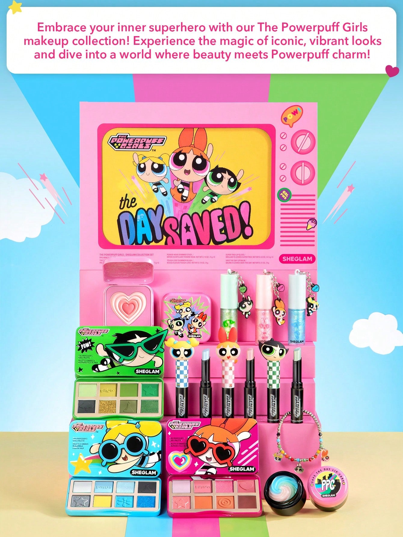 Rubor compacto - The Powerpuff Girls Tough Love Shimmer Blush - SHEGLAM