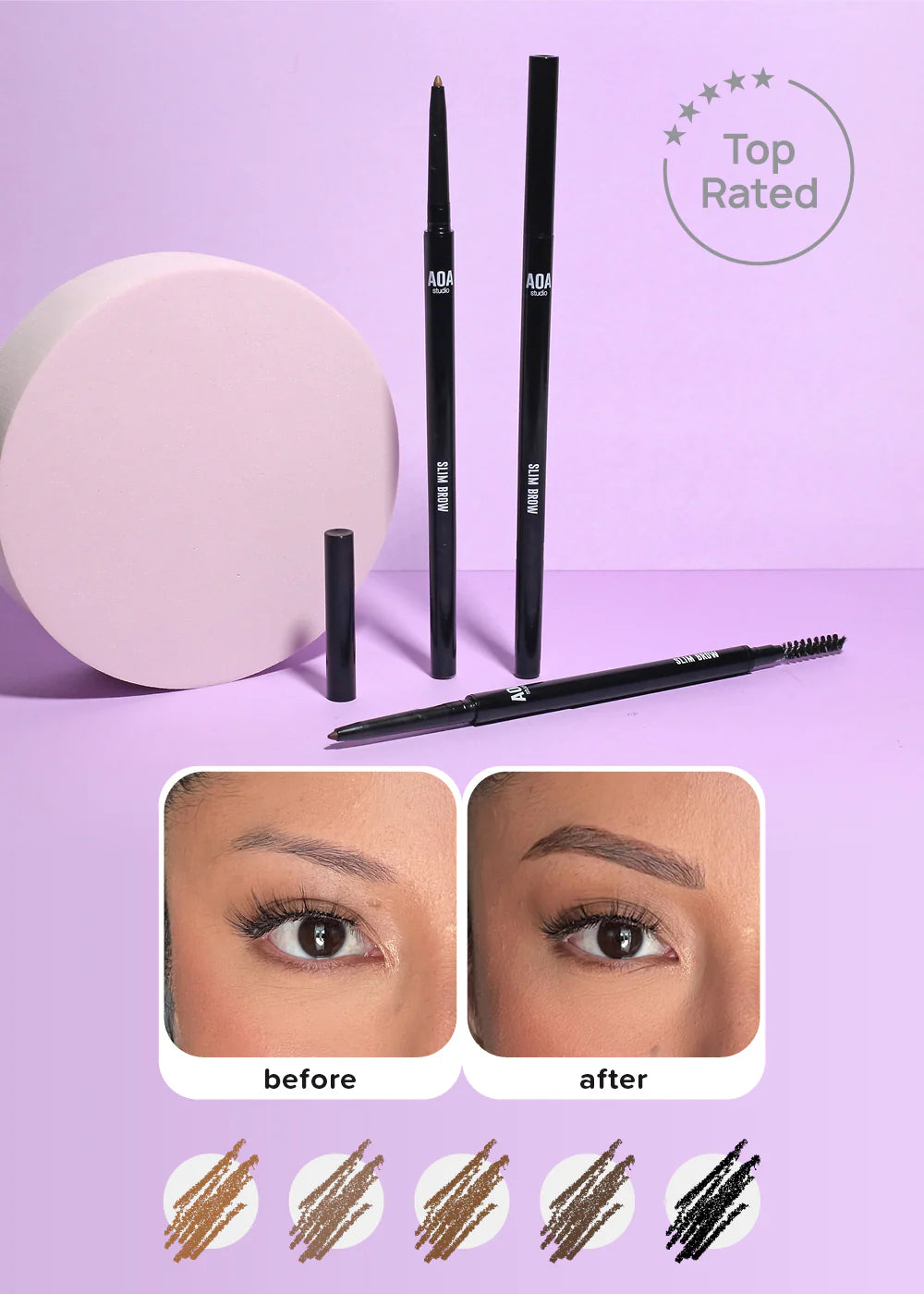 Lápiz para cejas Slim Brow Pencil - AOA