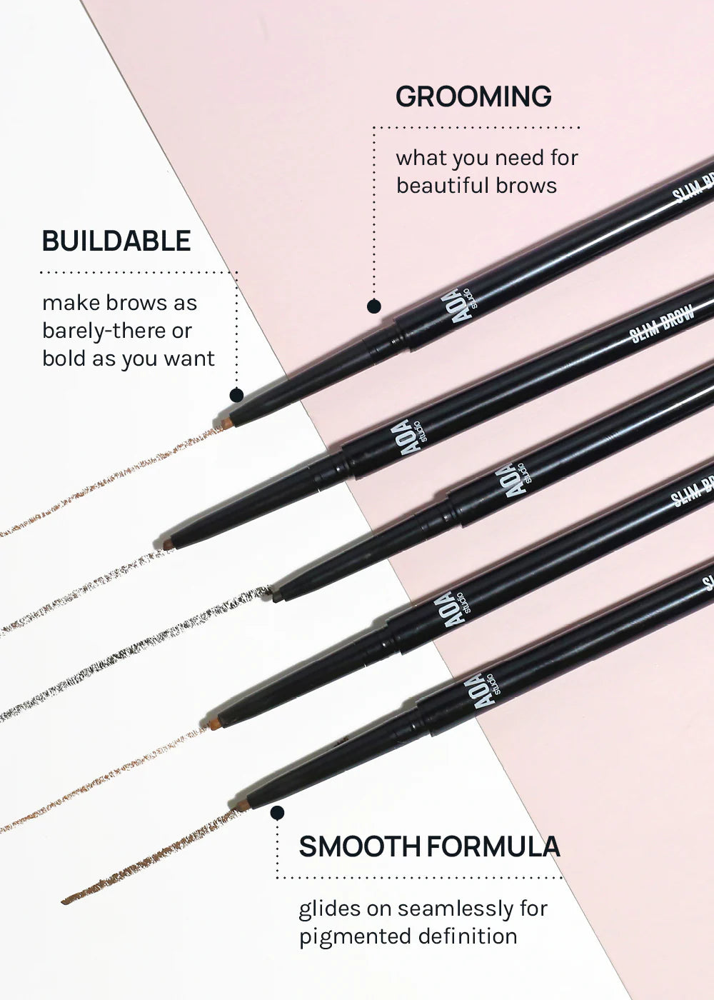 Lápiz para cejas Slim Brow Pencil - AOA