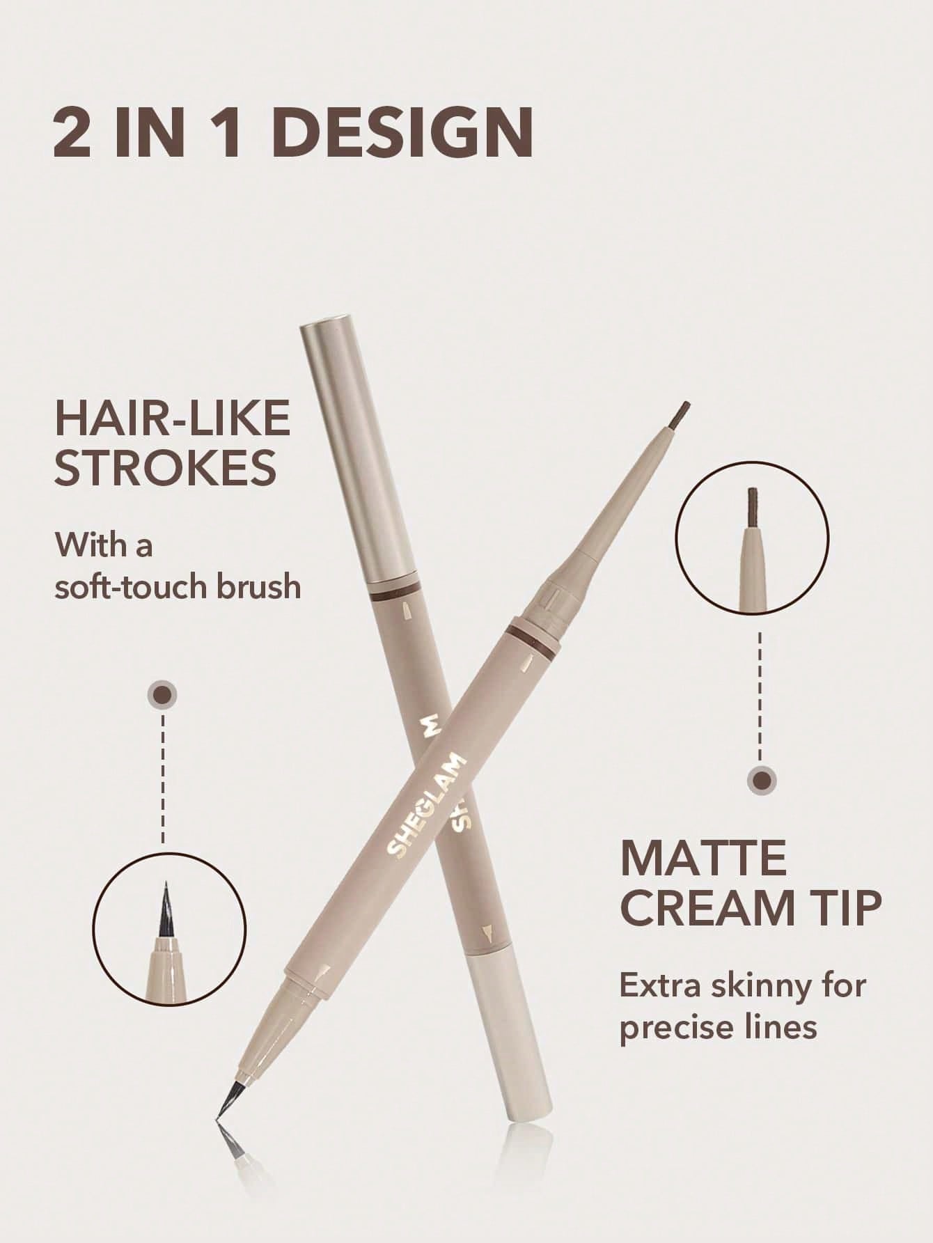 Lápiz para cejas Brows On Demand 2-in-1 Brow Pencil - SHEGLAM