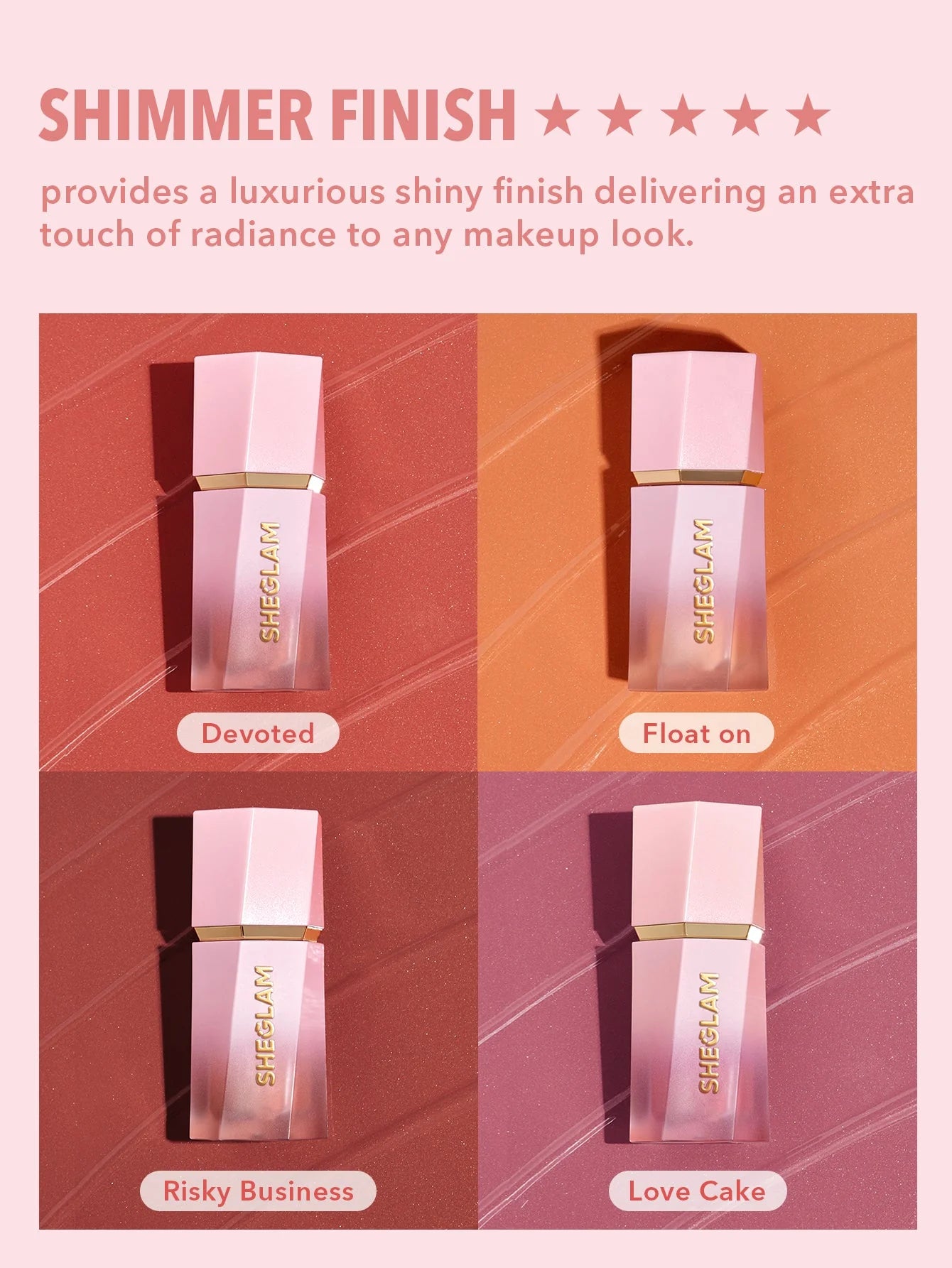 Rubor líquido luminoso COLOR BLOOM DAYGLOW LIQUID BLUSH SHIMMER FINISH - SHEGLAM