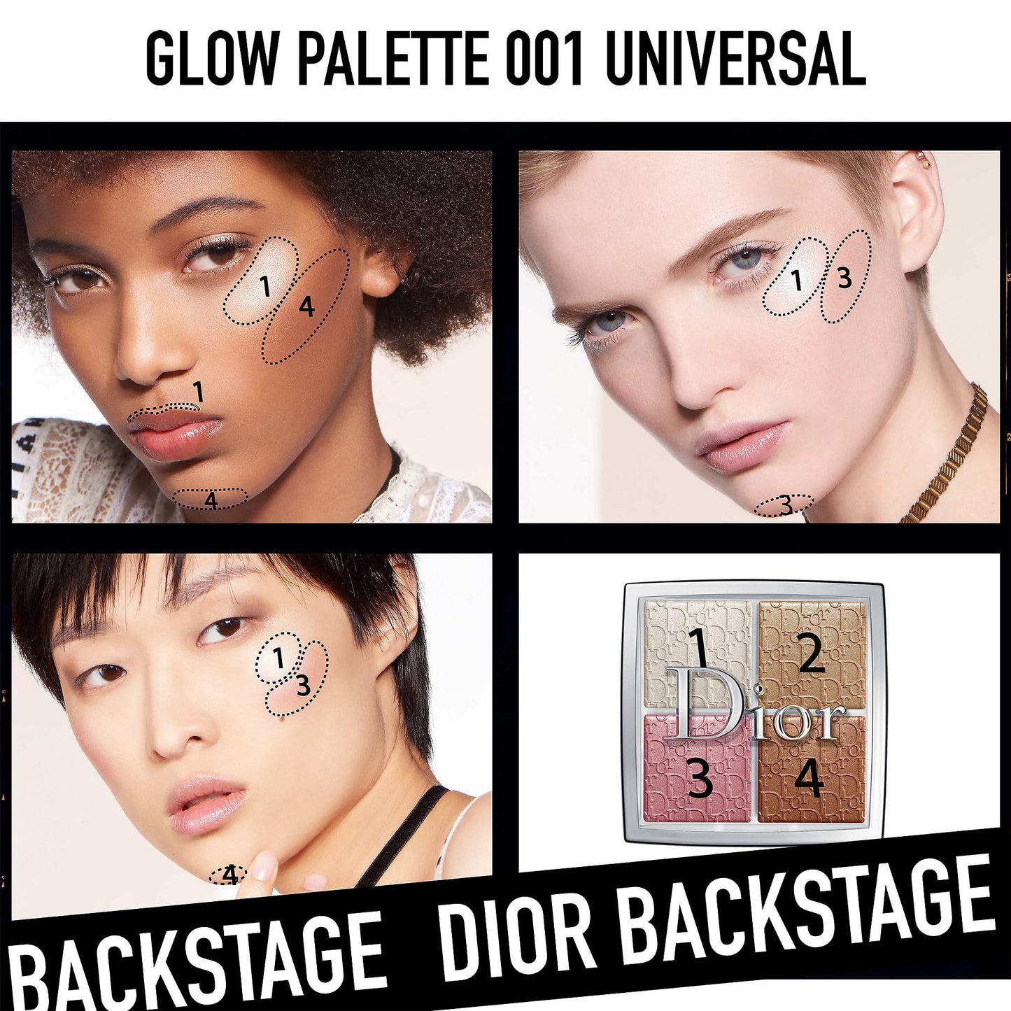 Iluminador compacto BACKSTAGE Glow Face Palette - Dior