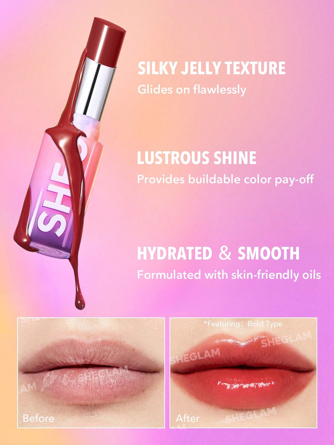 Labial Mirror Kiss High-Shine Lipstick - SHEGLAM