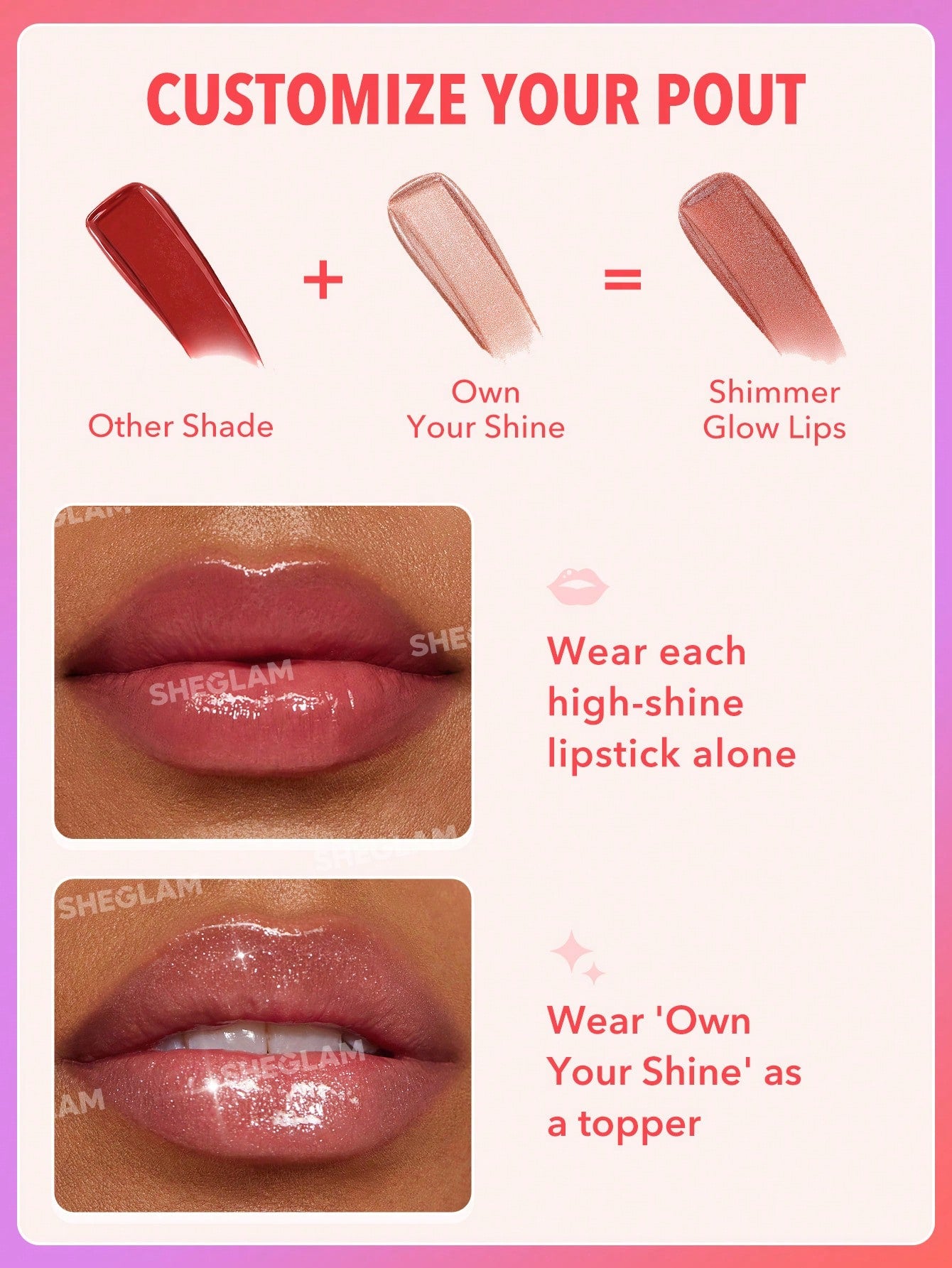 Labial Mirror Kiss High-Shine Lipstick - SHEGLAM