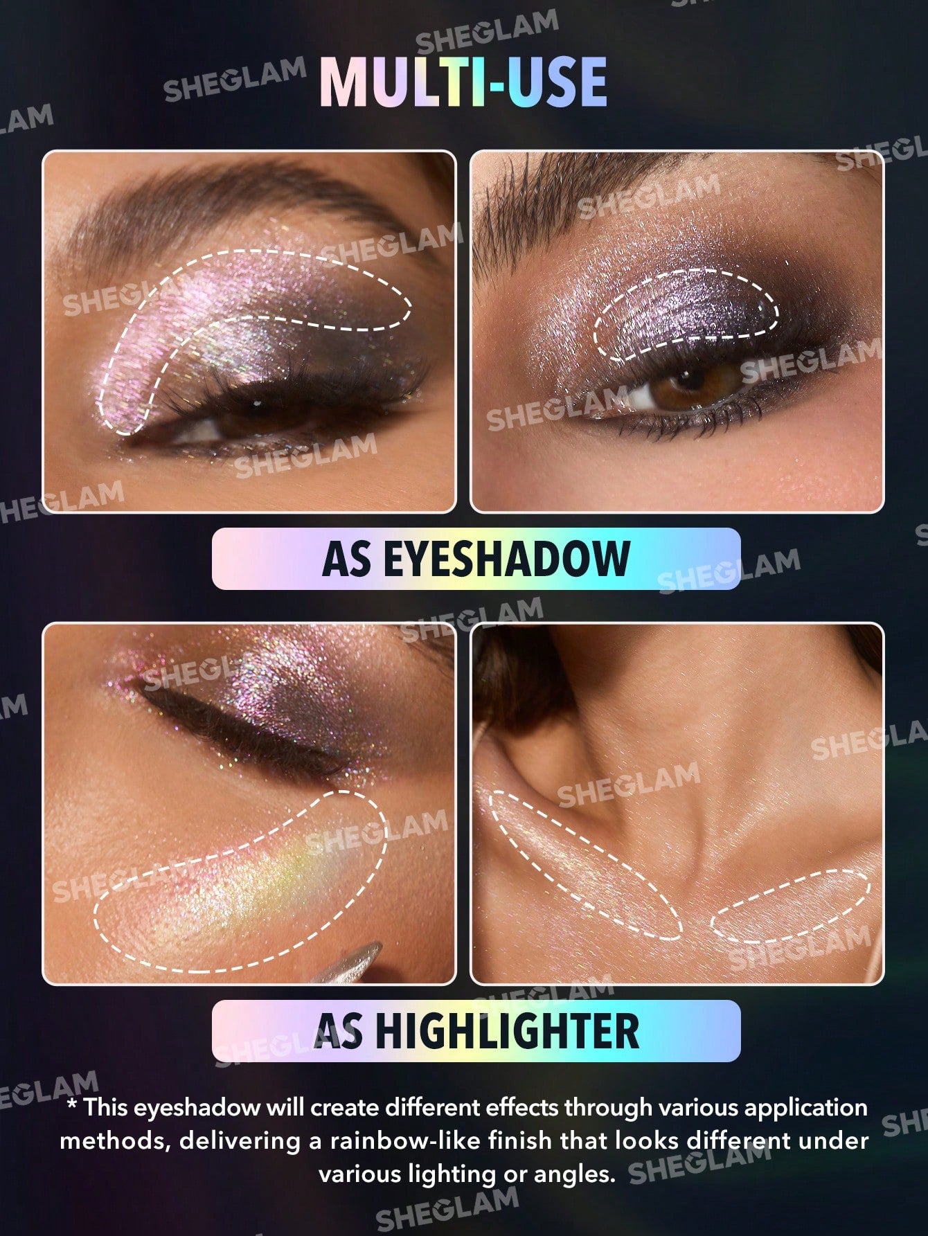 Sombra de ojos Glitter Eyeshadow Topper - SHEGLAM