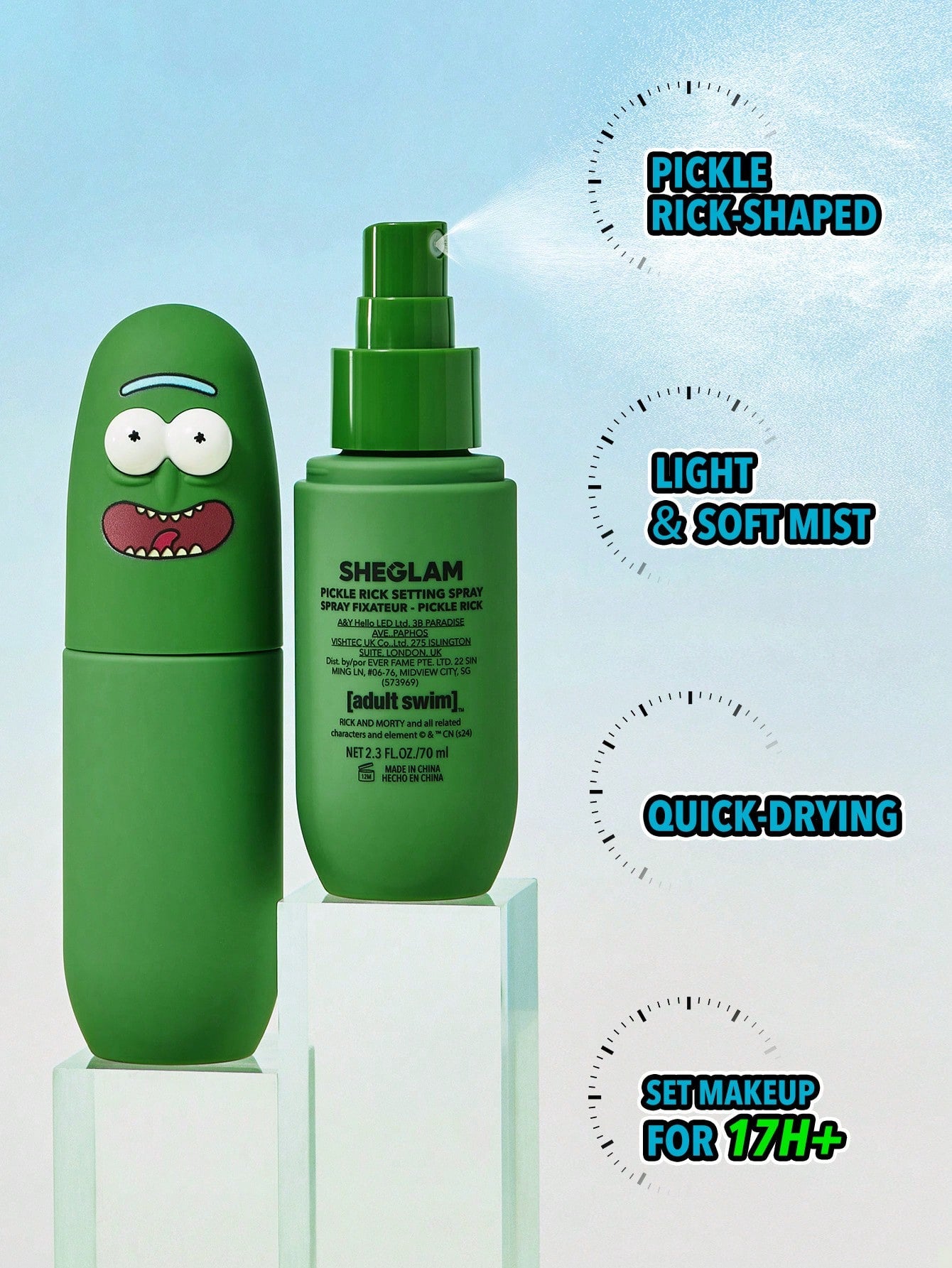 Fijador de maquillaje Rick and Morty Pickle Rick Setting Spray - SHEGLAM